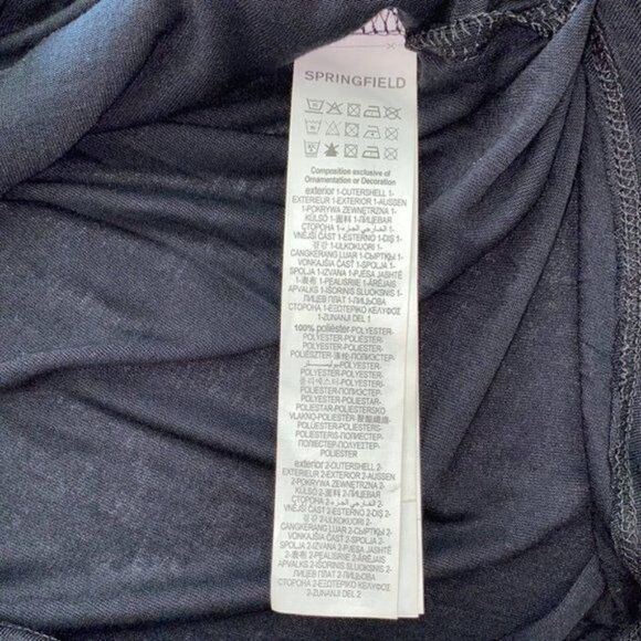 Springfield Black Sheer Long Sleeve Blouse Size S NWT - Picture 10 of 11